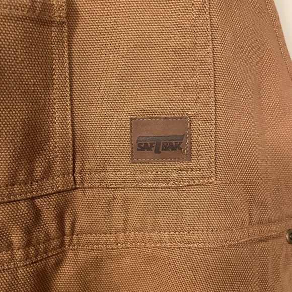 SafTbak Men's Insulated Brown Bib Overalls Size XXL Hunting Work - Picture 2 of 16